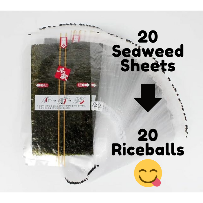 Myungga Roasted Seaweed of Triangle Rice Ball with mold (seaweed 20Sheets +Mold) 명가 삼각김밥용김 20매+삼각김밥용 틀