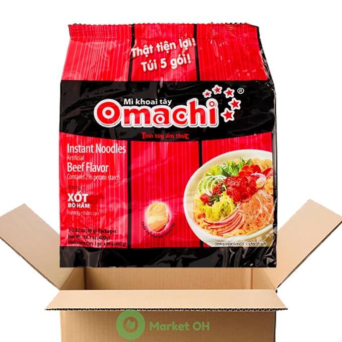 Omachi Golden Potato Vietnamese Instant Noodles Beef Stew Flavor 5pk x 78g