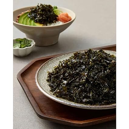 CJ Bibigo Korean Roasted Sweet and Savory Seaweed Flakes, 2 Packs (50g each)