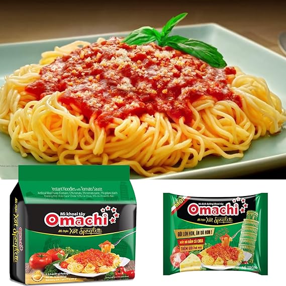 Omachi Golden Potato Vietnamese Instant Noodles - Spaghetti Flavor 5 pack x 91g