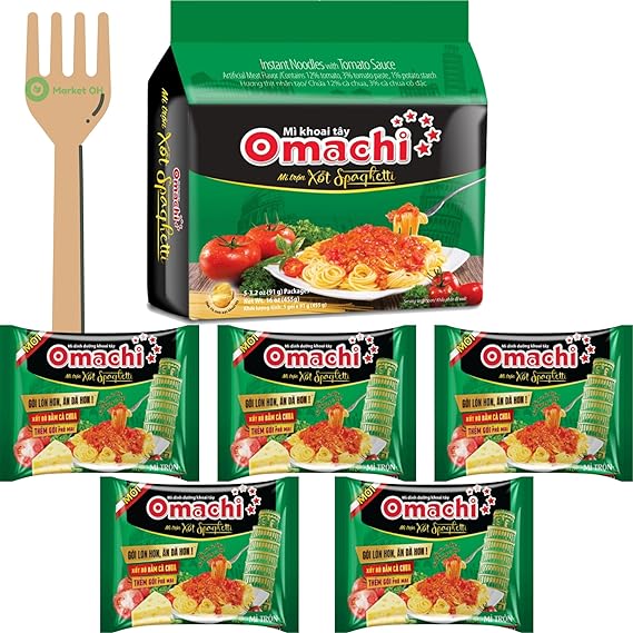 Omachi Golden Potato Vietnamese Instant Noodles - Spaghetti Flavor 5 pack x 91g