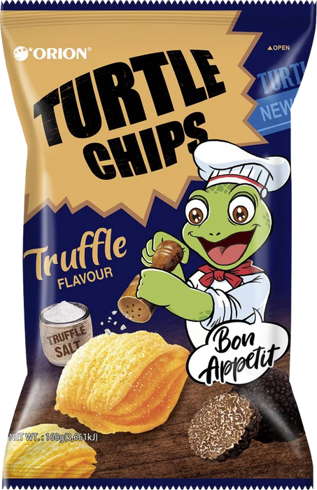 Orion Korean Snack Turtle Chips Truffle Salt flavor 3 bags x 160g - 4 Layers of Crunchy Goodness!