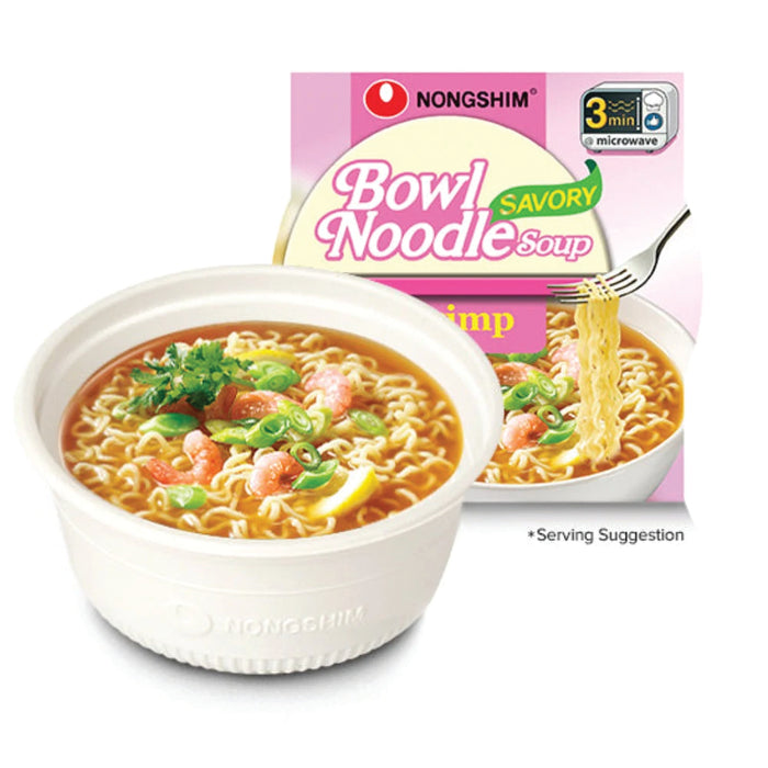 Nongshim Bowl Noodle Soup Shrimp Flavor 3.03oz