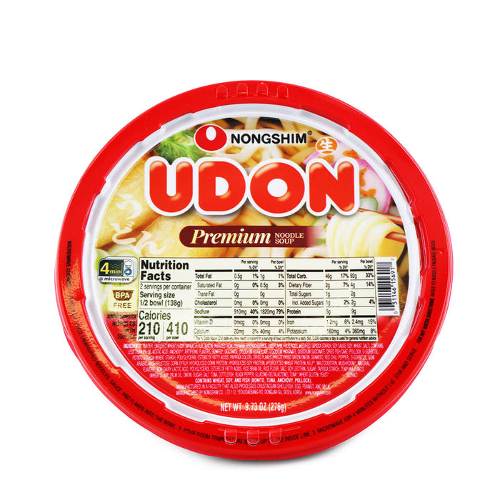 Nongshim Saeng Saeng Udon Premium Noodle  Cup Soup 9.73oz