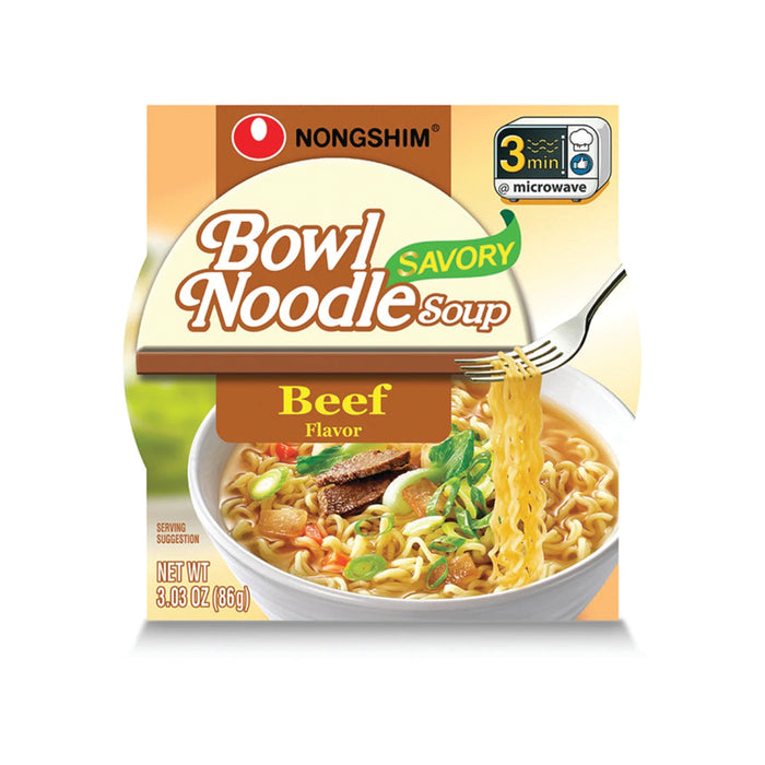 Nongshim Bowl Noodle Soup Beef Flavor 3.03oz