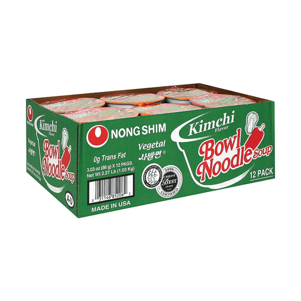 Nongshim Savory Chicken Bowl Noodle Soup, 3.03 oz, (Pack of 12)