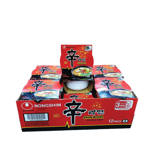 Nongshim Shin Ramyun Bowl Gourmet Spicy 3.03oz x 12