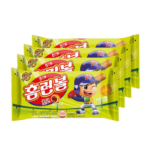 Haitai Homerun Ball Chocolate Snack 4 Pack (46g x 4)