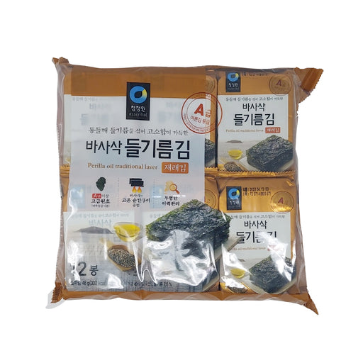Chungjungone Perilla Oil Traditional Laver Seaweed 4g x 12