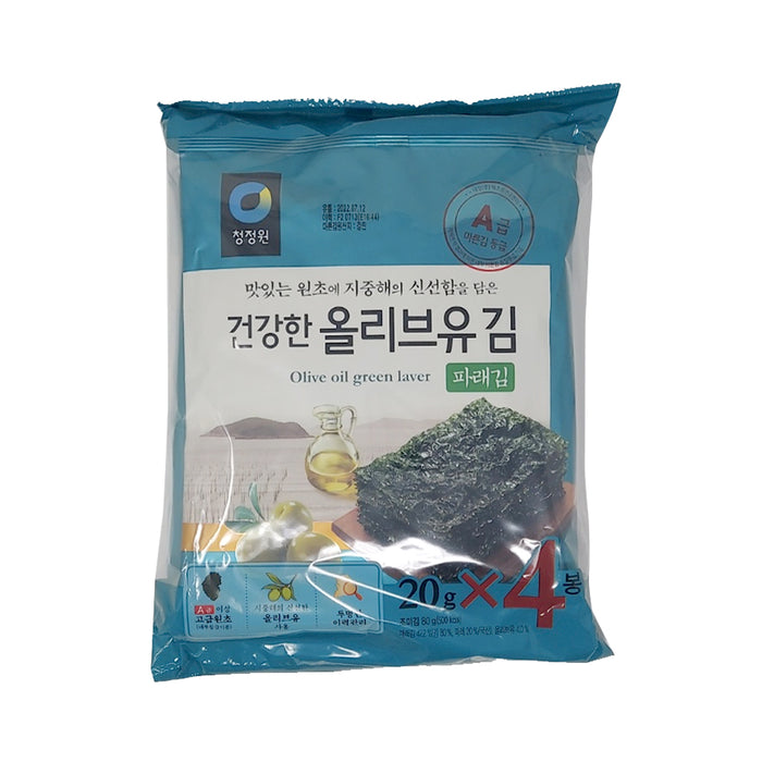 Chungjungone Olive Oil Green Laver Seaweed 20g x 4