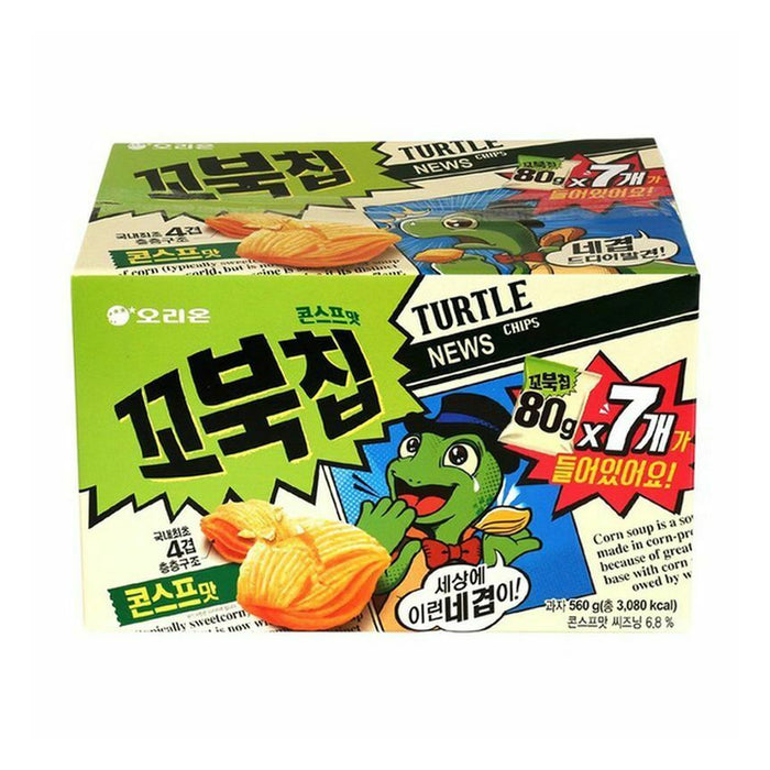 Onion Turtle Chips Corn Soup 80g x 7 Packs