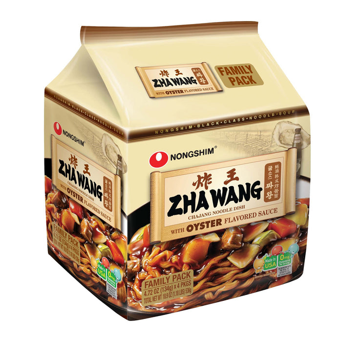 Nongshim Zha Wang Roasted Black Bean Sauce Ramyun 4.72oz X 4