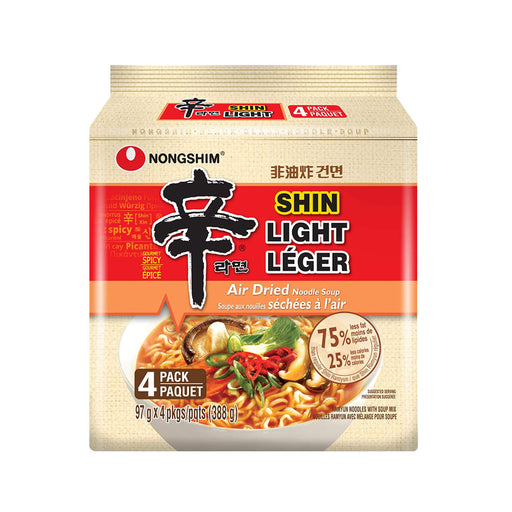 Nongshim Shin Light Ramen Air Dried Noodle Soup 4 Packs
