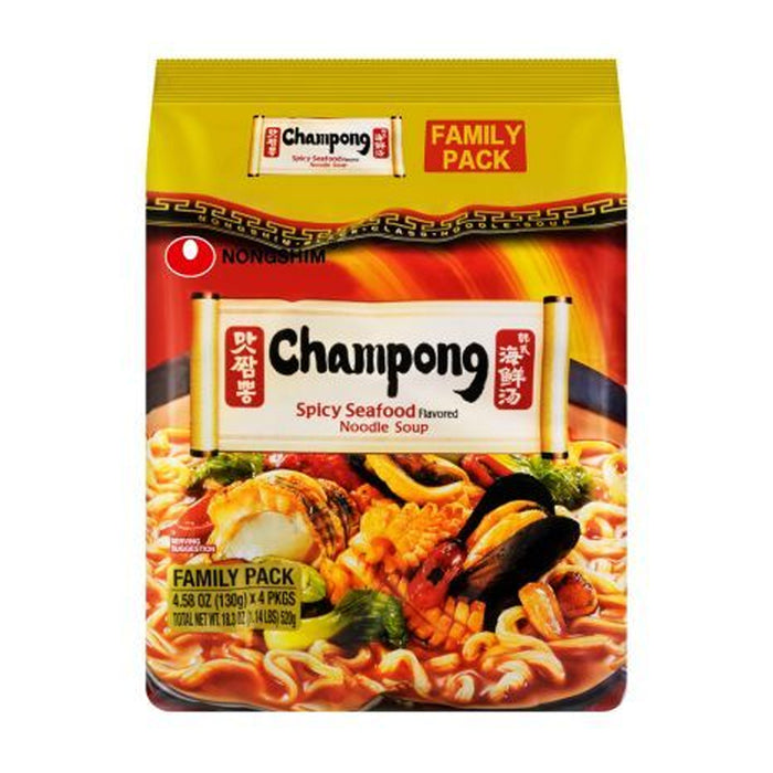 Nongshim Champong Noodle Soup 4 pack 18.32 oz