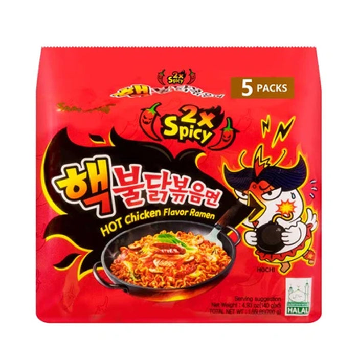 Samyang 2X Buldak Spicy Hot Chicken Flavor Ramen 4.94oz x 5