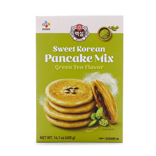 CJ Beksul Sweet Korean Pancake Mix Green Tea Flavor 14.11oz